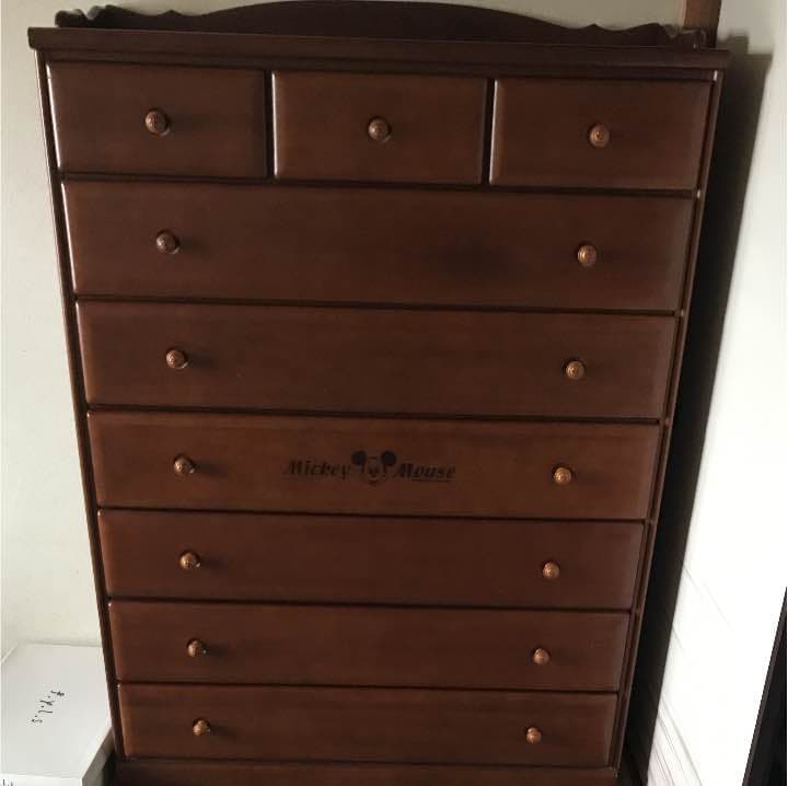 ディズニー ミッキーマウス 木製タンス たんす収納