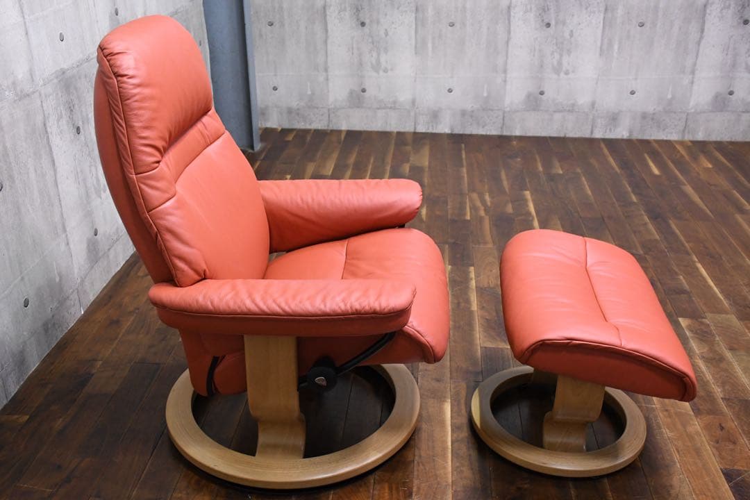 EJC10 美品 エコーネス ストレスレスチェア サンライズ M オットマン