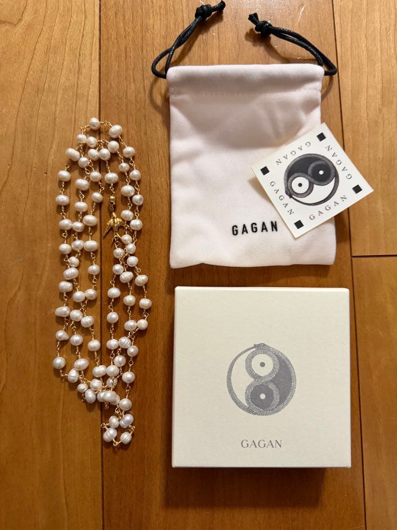 GAGAN Swalow Egg Chain tall ネックレス115cm