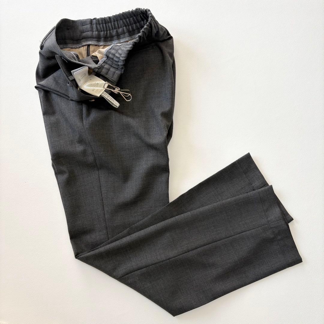 ベルウィッチ BERTOベルト テクノウールバックシャーリングテーパードパンツ