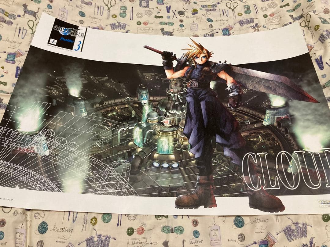 日*0様 ファイナルファンタジー7 Ⅶ 非売品バンプレストキャラポスター-3 ク