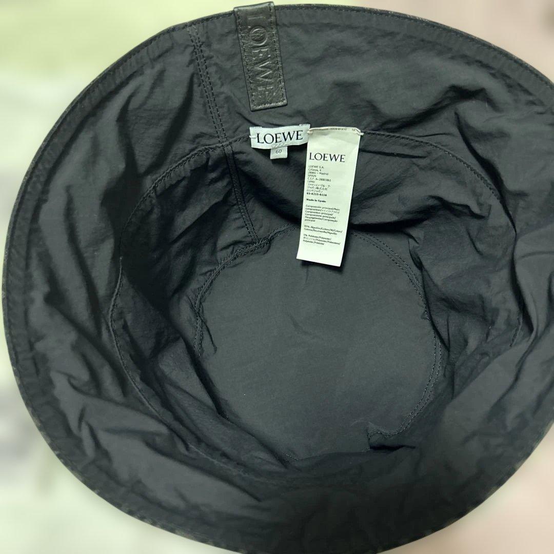 LOEWE ロエベ　リバーシブル　バケットハット アナグラム　黒系　サイズ60