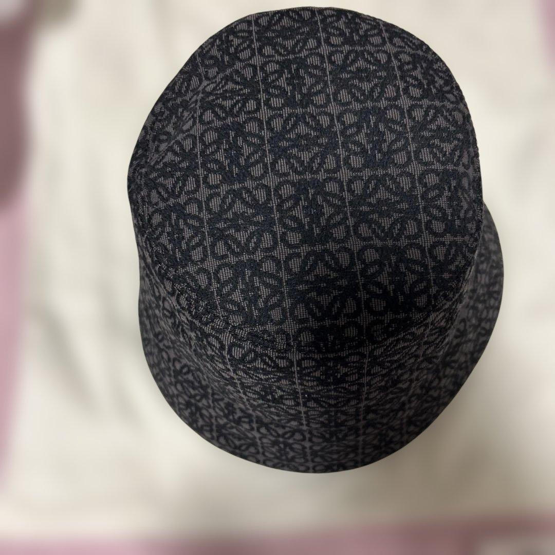 LOEWE ロエベ　リバーシブル　バケットハット アナグラム　黒系　サイズ60