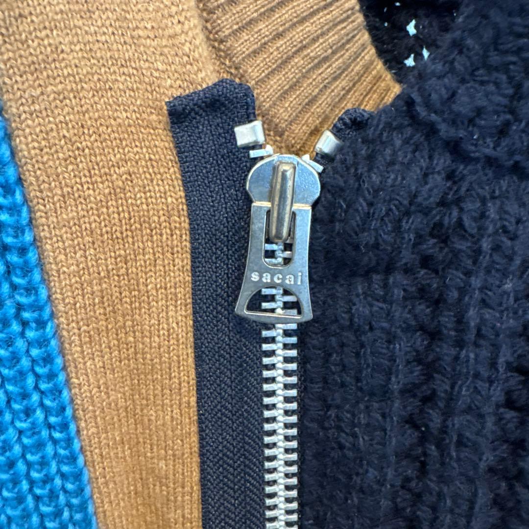 sacai 20AW ジップアップウールニットブルゾン サイズ3