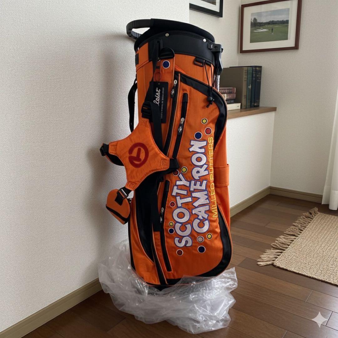 スコッティキャメロン　キャディバッグ　スタンド式　オレンジ