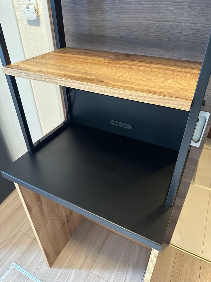 美品【ニトリ】レンジボード(IM301 60OP LBR)