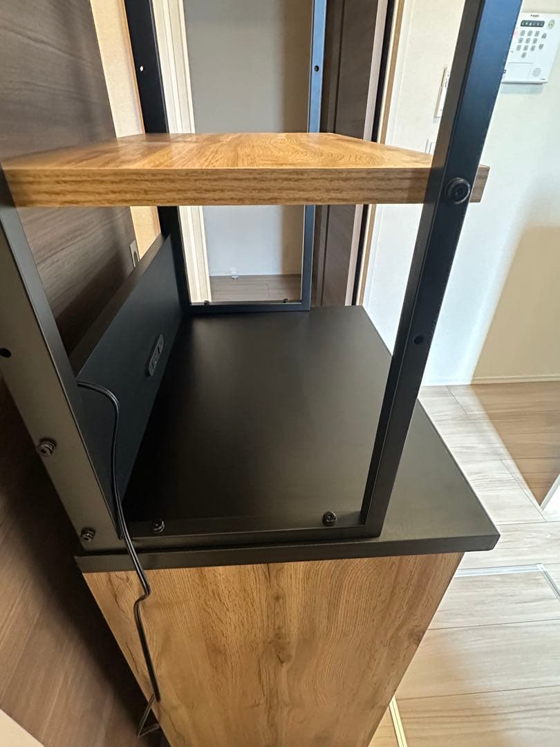 美品【ニトリ】レンジボード(IM301 60OP LBR)