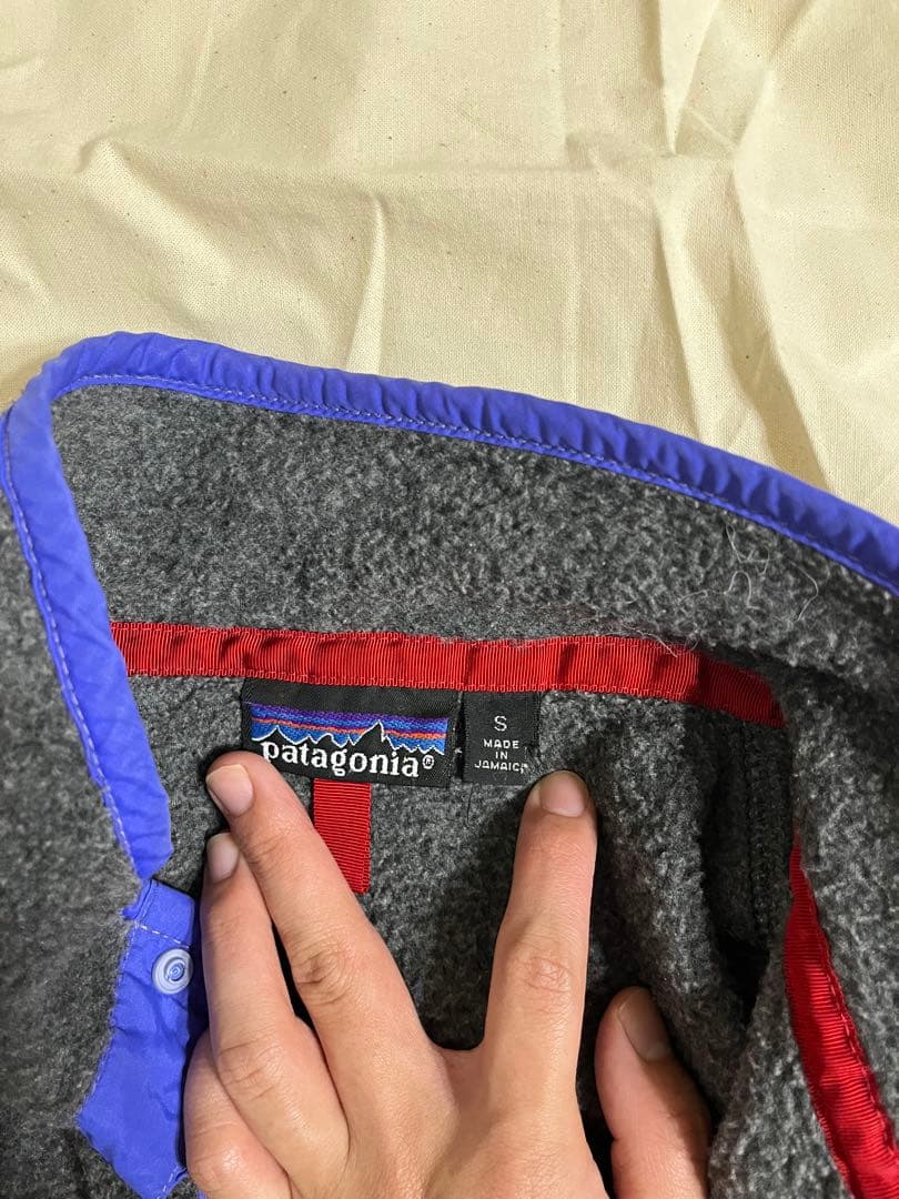 Patagonia フリースジャケット グレー/パープル