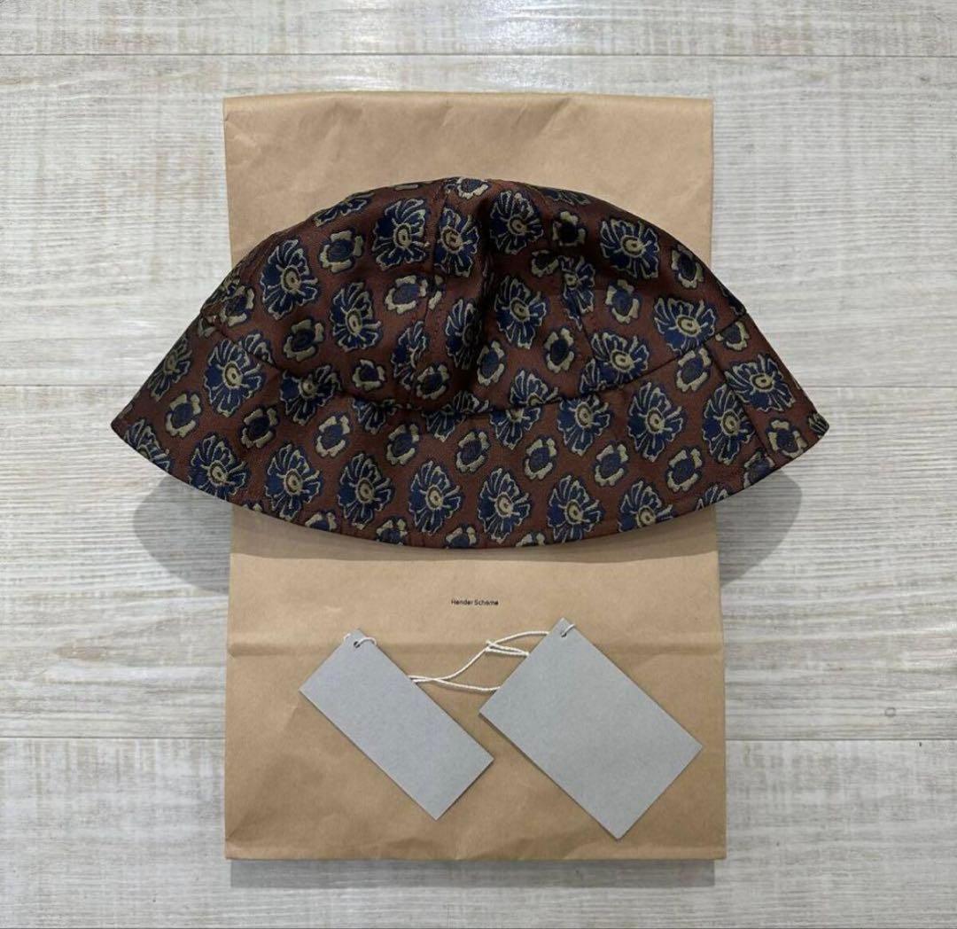 Hender Scheme バケット ハット 総柄 帽子 フラワー サイズ S