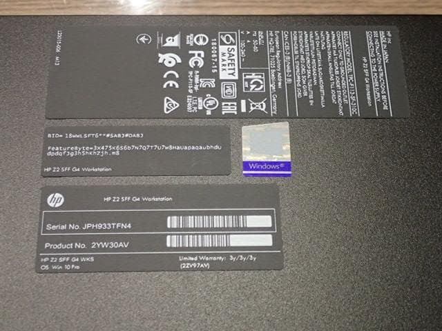 hp Z2 G4sff win11 16GB 新品SSD 480GB 快調安定