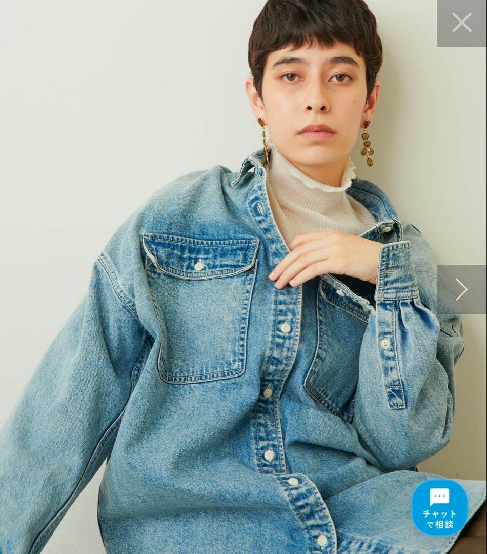 Whim Gazetteウィムガゼット/11ozケミカルデニムシャツワンピース