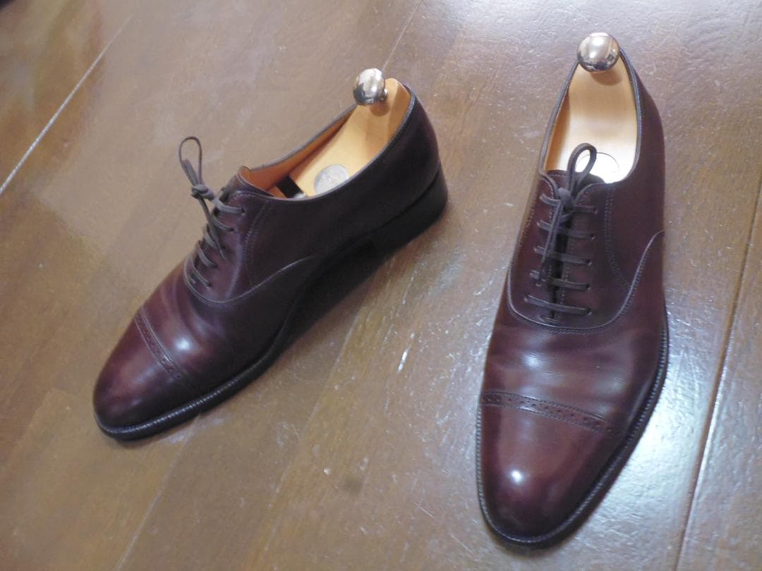 パンダ　ジョンロブ　フィリップ２　７D　ダークブラウンミュージアムカーフ