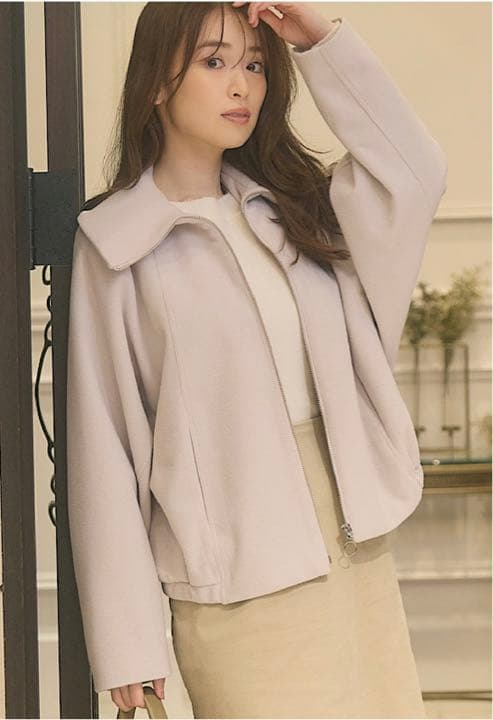 【値下げ】【新品・タグ付き】stola. ブルゾン（ダークモカ）