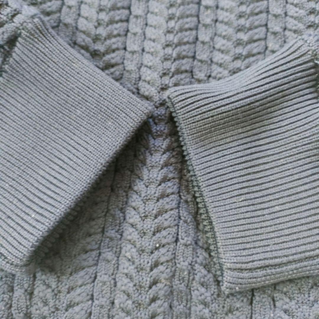 【美品】BEAMS GOLF 暴風ケーブルニットゴルフウェア モックネック