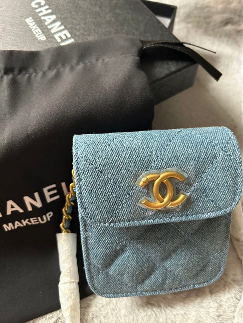 CHANEL ノベルティ チェーン ショルダーバッグ ポシェット デニム