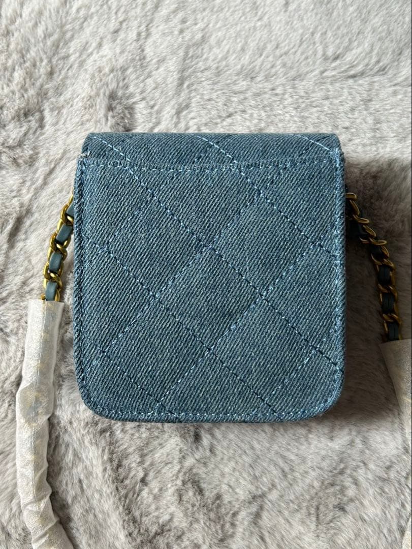 CHANEL ノベルティ チェーン ショルダーバッグ ポシェット デニム