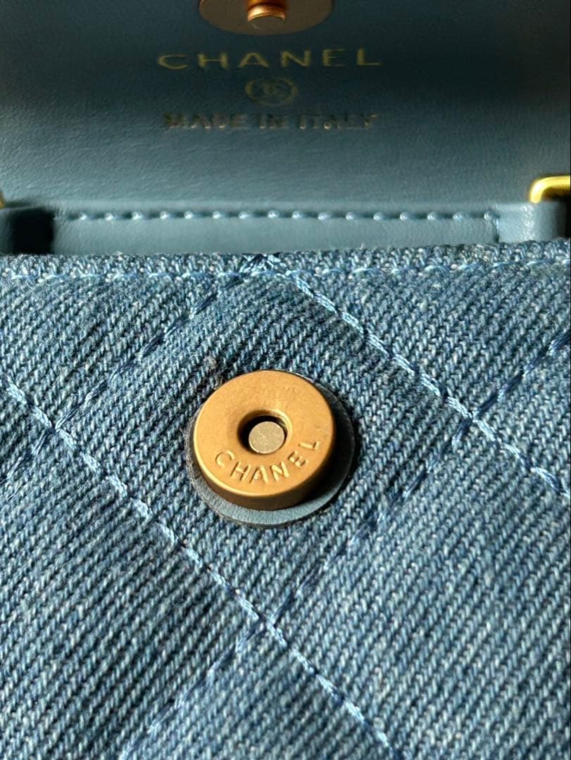 CHANEL ノベルティ チェーン ショルダーバッグ ポシェット デニム