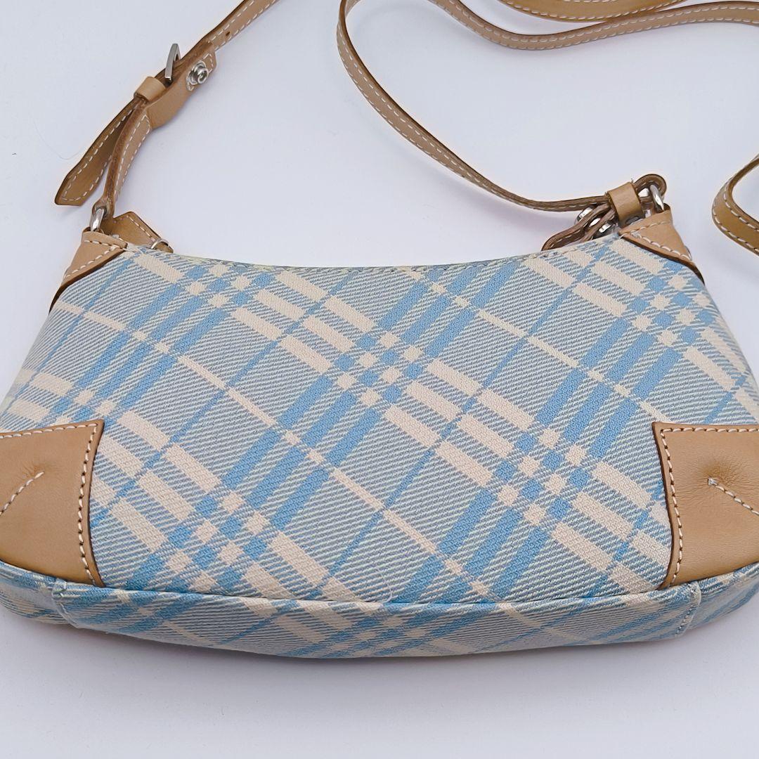 【美品】バーバリーブルーレーベル ワンショルダーバッグ ポーチ 斜め掛け 肩掛け