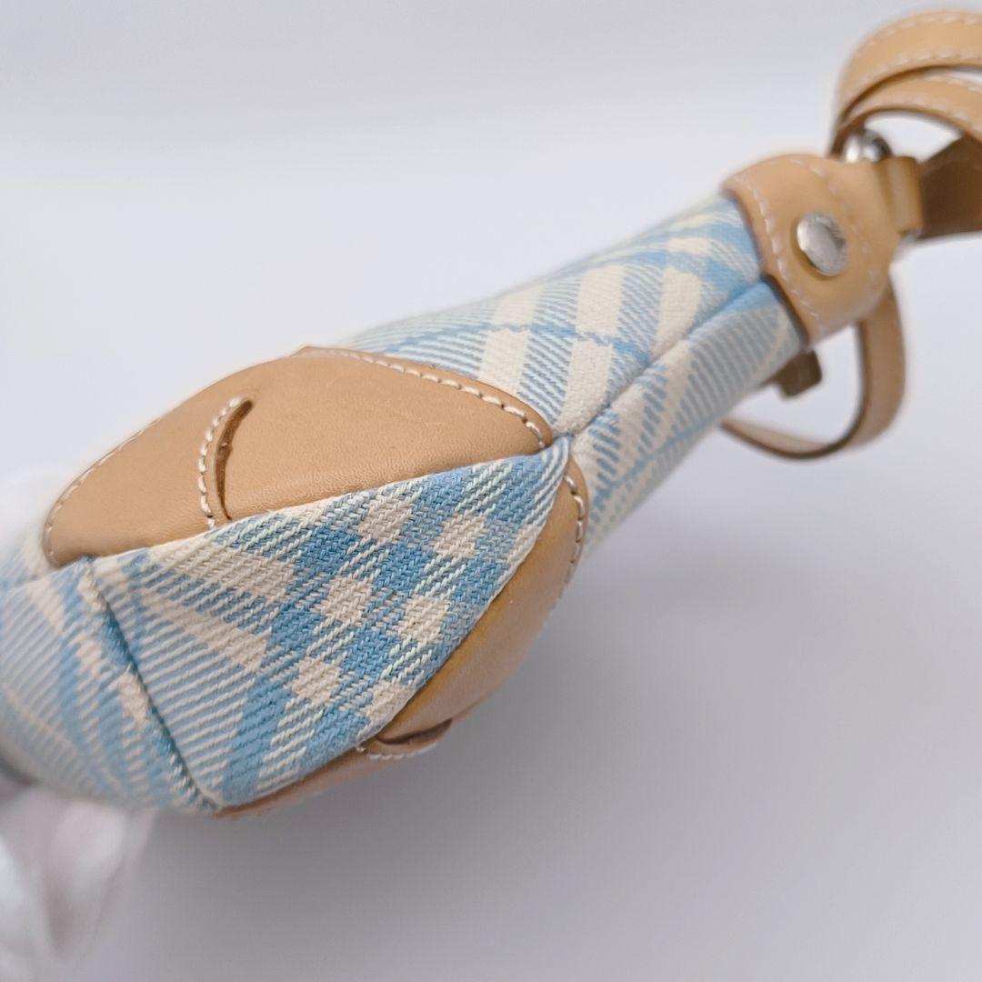 【美品】バーバリーブルーレーベル ワンショルダーバッグ ポーチ 斜め掛け 肩掛け