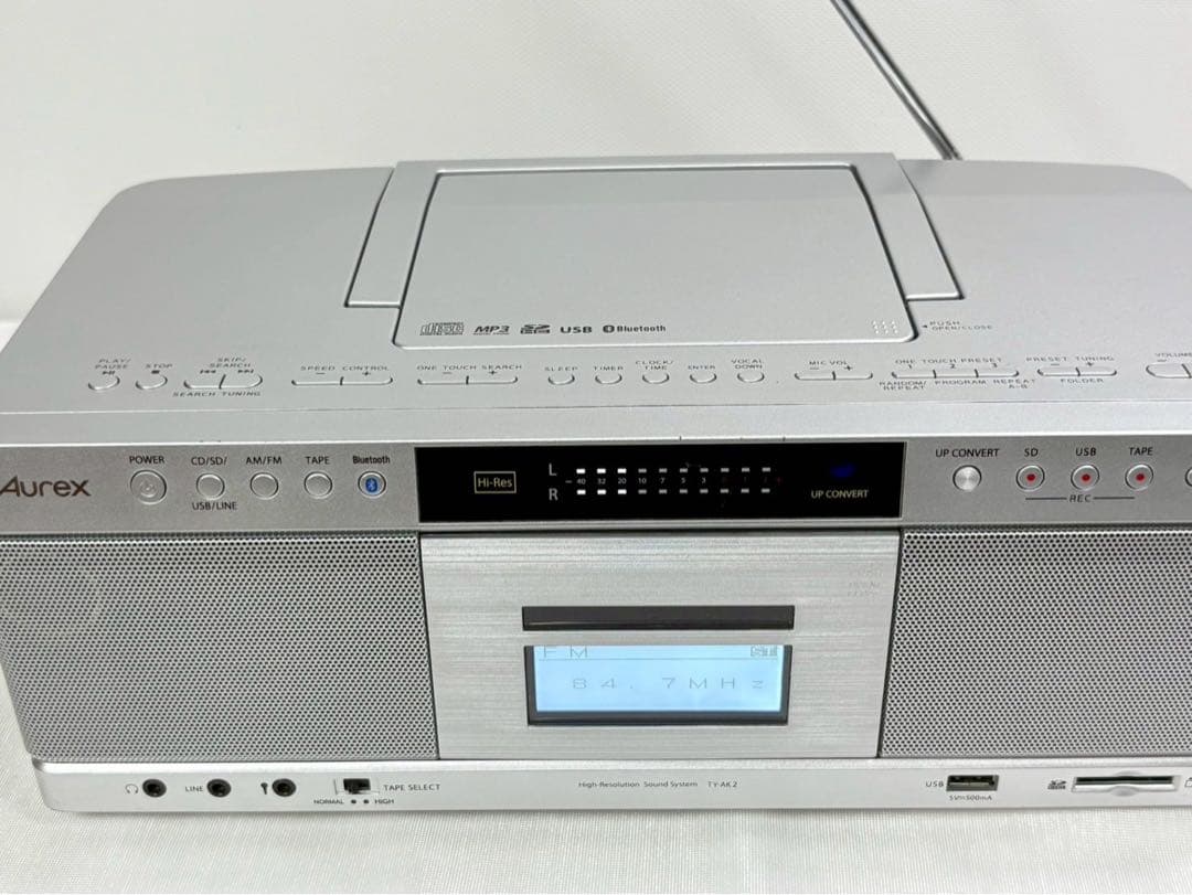 東芝 ハイレゾ対応SD/USB/CDラジカセ Aurex TY-AK2