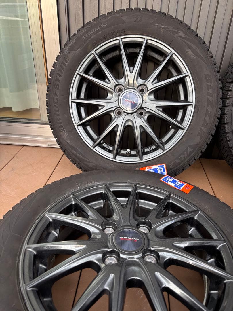 山口県手渡可-ブリヂストンタイヤVRX2 155/65R14 75Q ホイール付