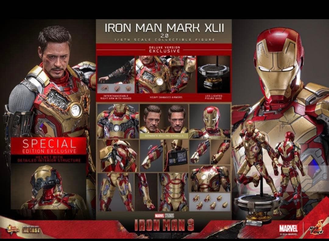 ホットトイズ　アイアンマン　マーク42 ver2.0 DX版