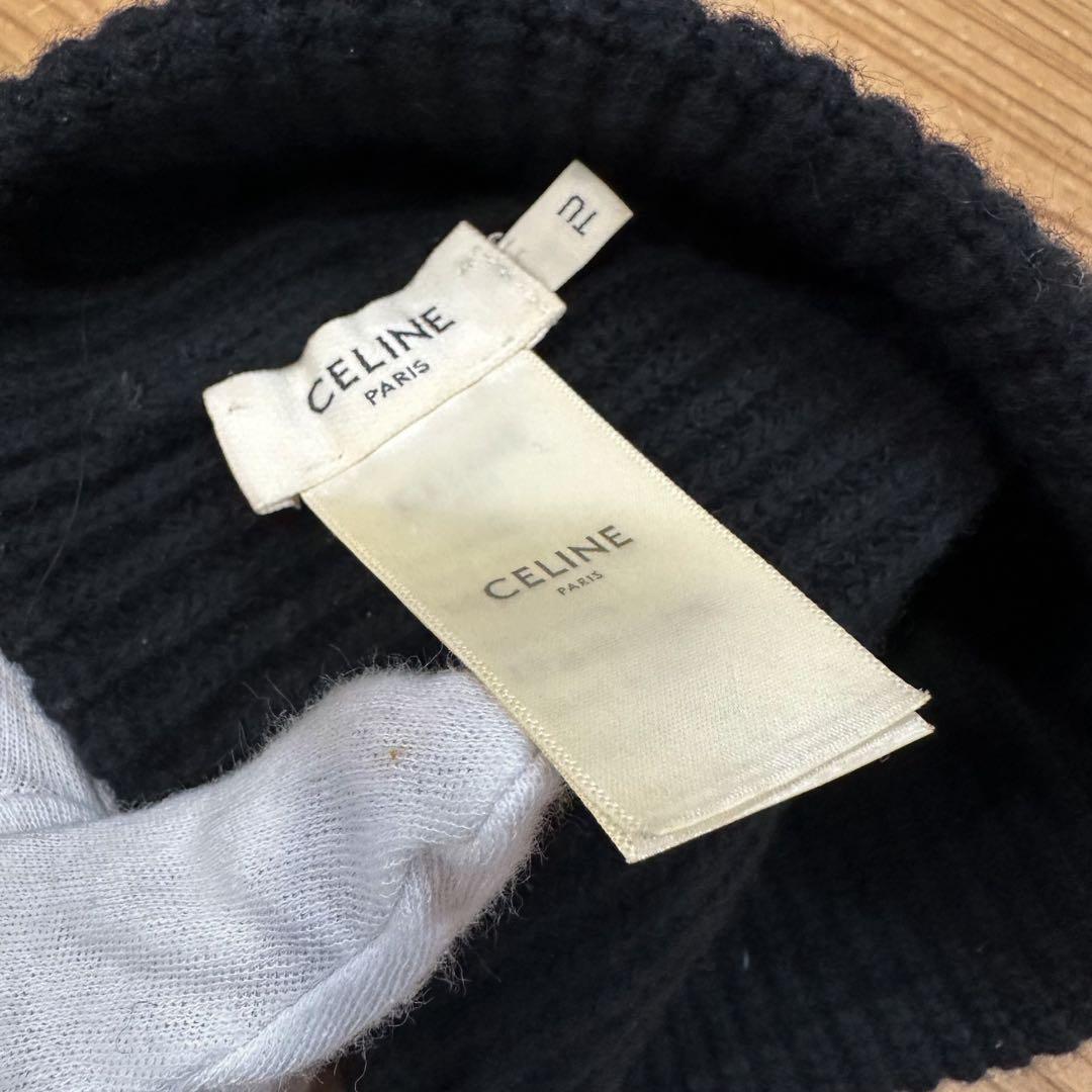 CELINE ニット帽 ビーニー ロゴ エンブロイダリー2A61W535Q