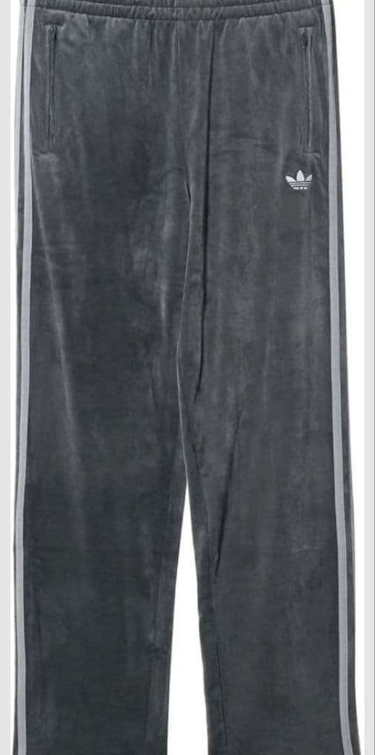 adidas ファイヤーバード ベロア トラックパンツ ダークグレー 2XS