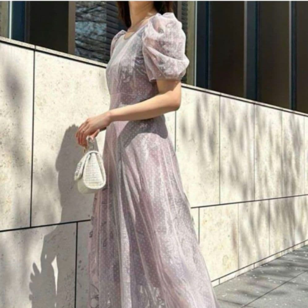 SNIDEL スパンコール刺繍　ドレス　ワンピース