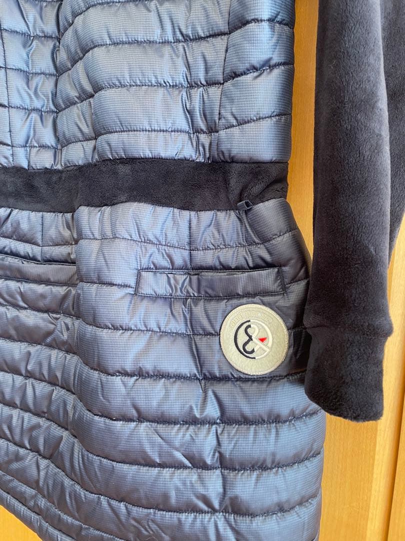 &and per se アンパスィ 中綿ロングジャケット ワンピースM　ダウン