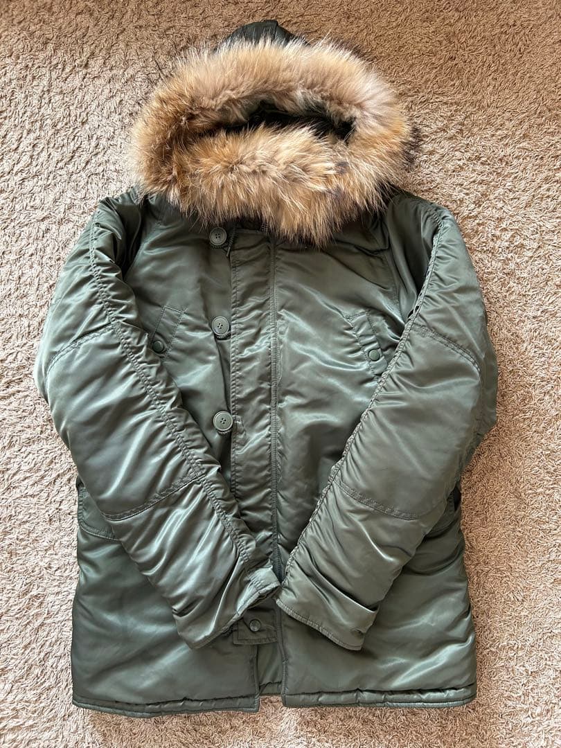 [美品]ALPHA INDUSTRIES Nー3B ミリタリージャケット L