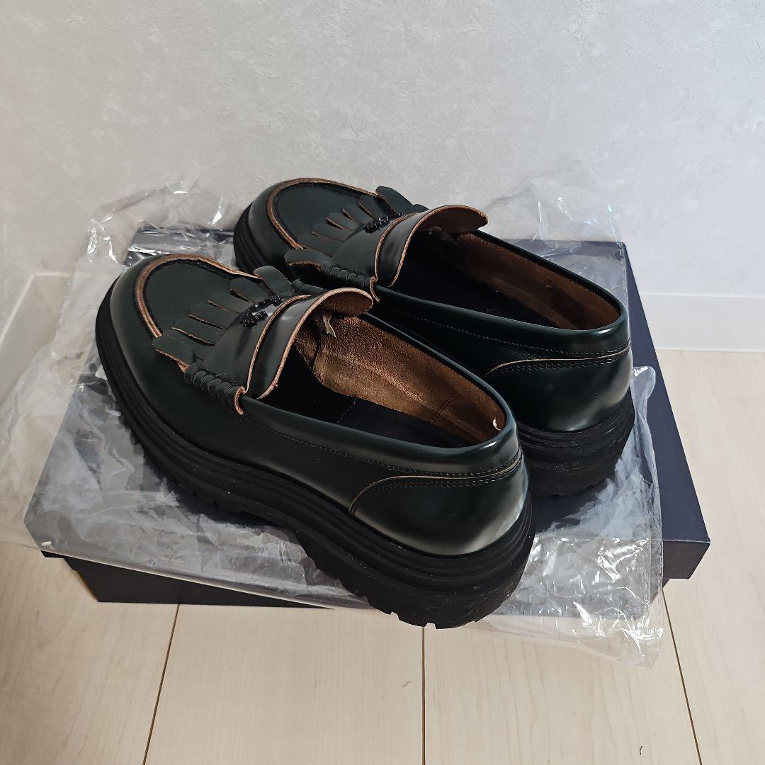 FRED PERRY ダークグリーン ローファー　24cm