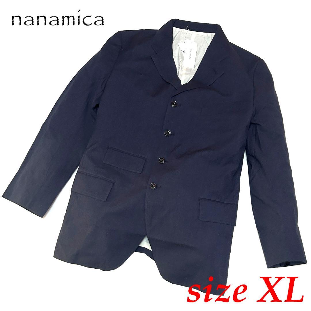 新品　XLサイズ　ナナミカ　サックコート　ネイビー 日本製　ジャケット
