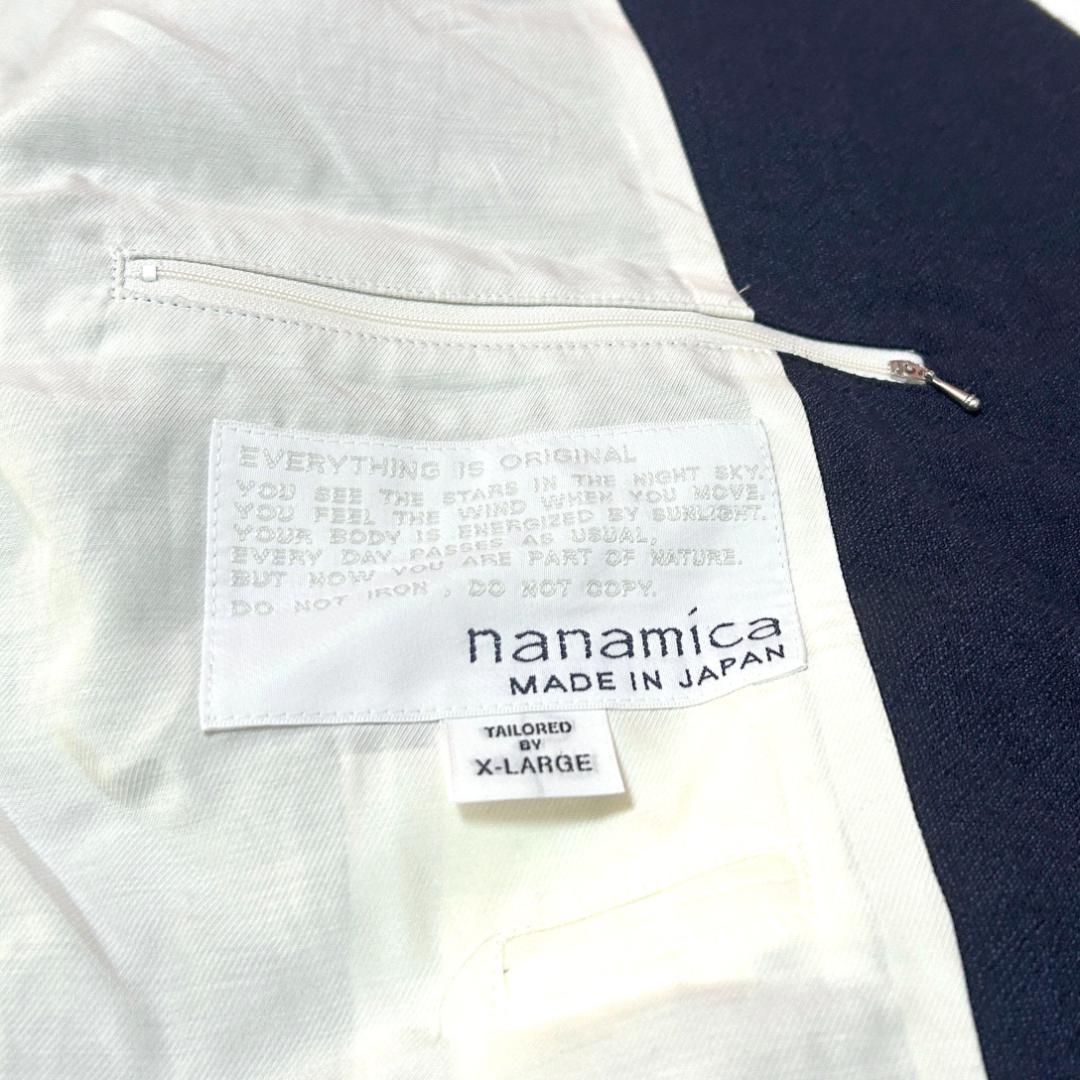 新品　XLサイズ　ナナミカ　サックコート　ネイビー 日本製　ジャケット