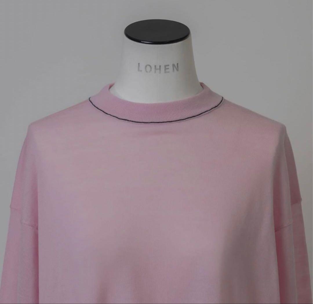【タグ付新品未使用】lohen BY COLOR SEAM KNITピンク