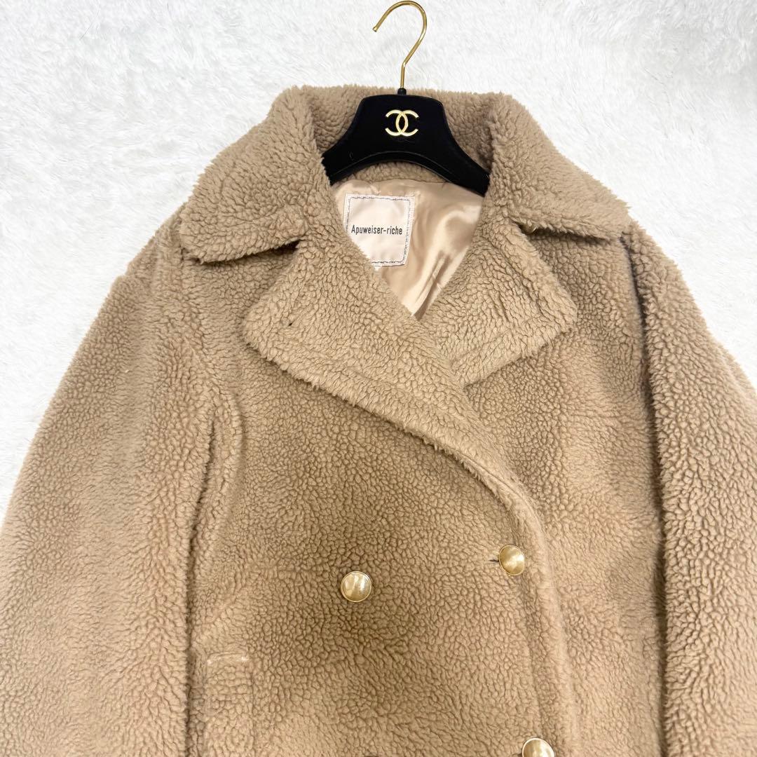 【美品✨】アプワイザーリッシェ　泉 里香　Oggi ボアダブル釦コート　2