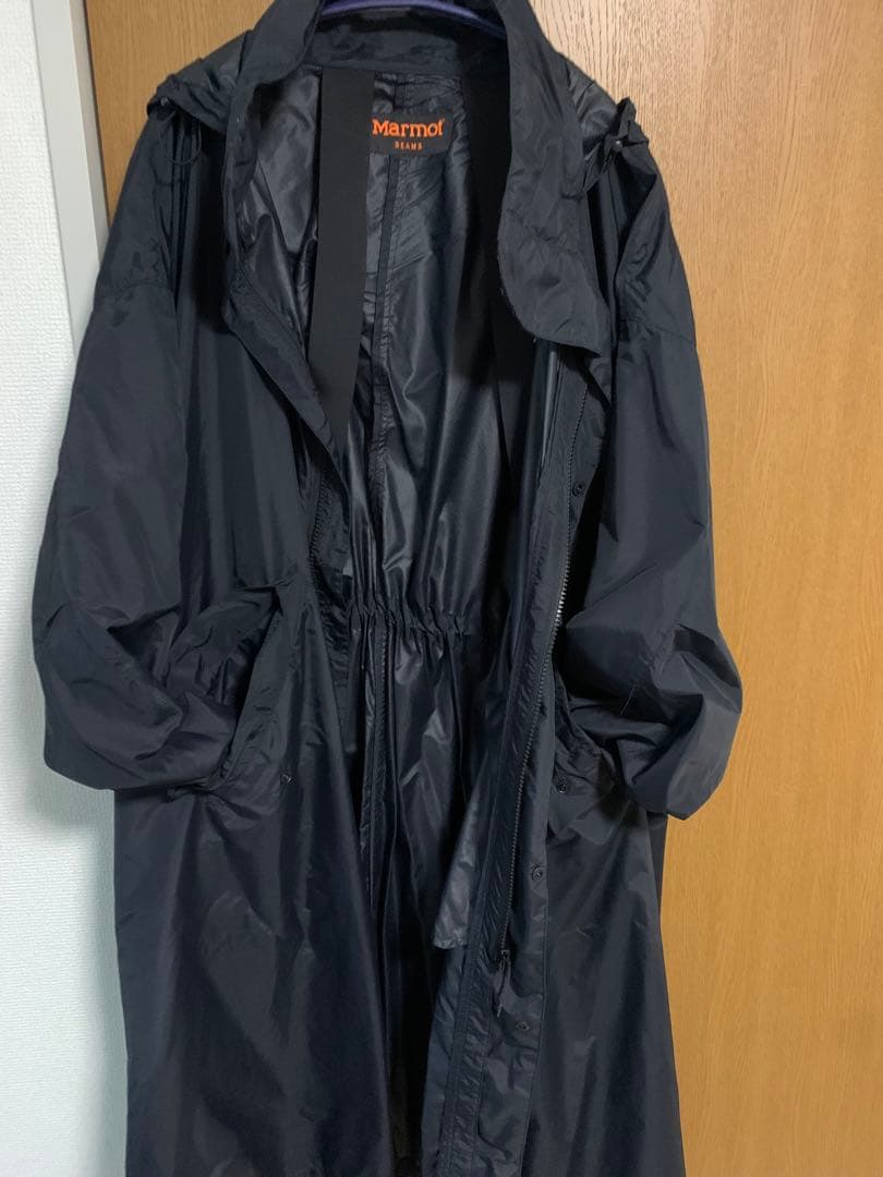 Marmot BEAMS ブラックロング撥水コート