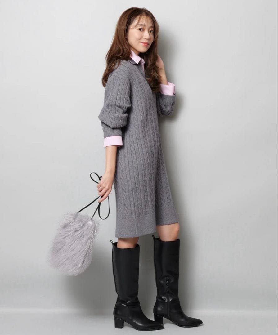 新品レイヤードケーブルミニワンピース