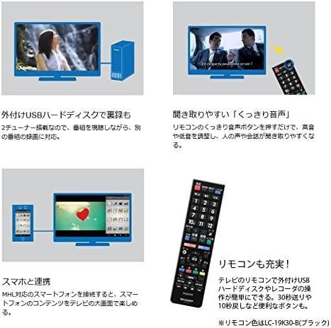 シャープ 22V型 液晶 AQUOS LC-22K30-B 2015年製 №１