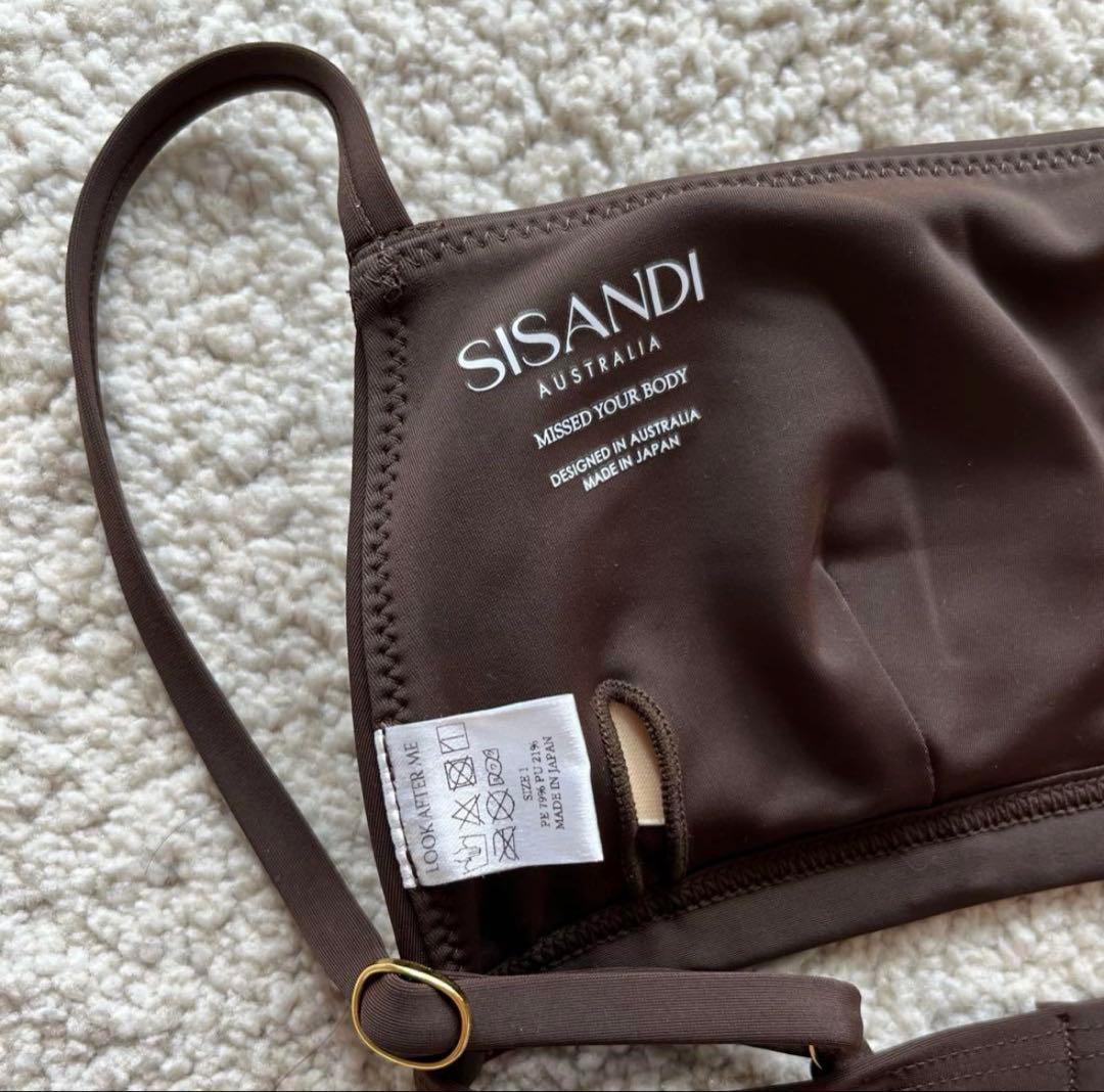 SISANDI｜ブラウンsize1｜BANDEAU ビキニトップ　バンドゥ