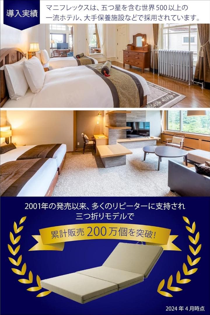 マニフレックス メッシュウィング 三つ折り高反発マットレスシングル ミッドグレー