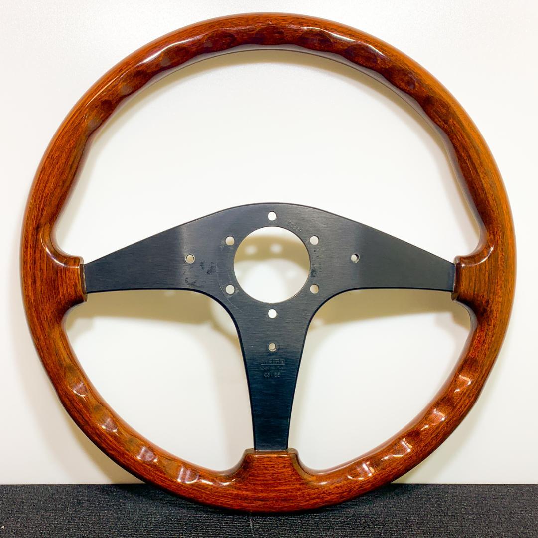 モモ ウッドステアリング 37パイ ホーンボタン付き 1996年製 当時物 良品