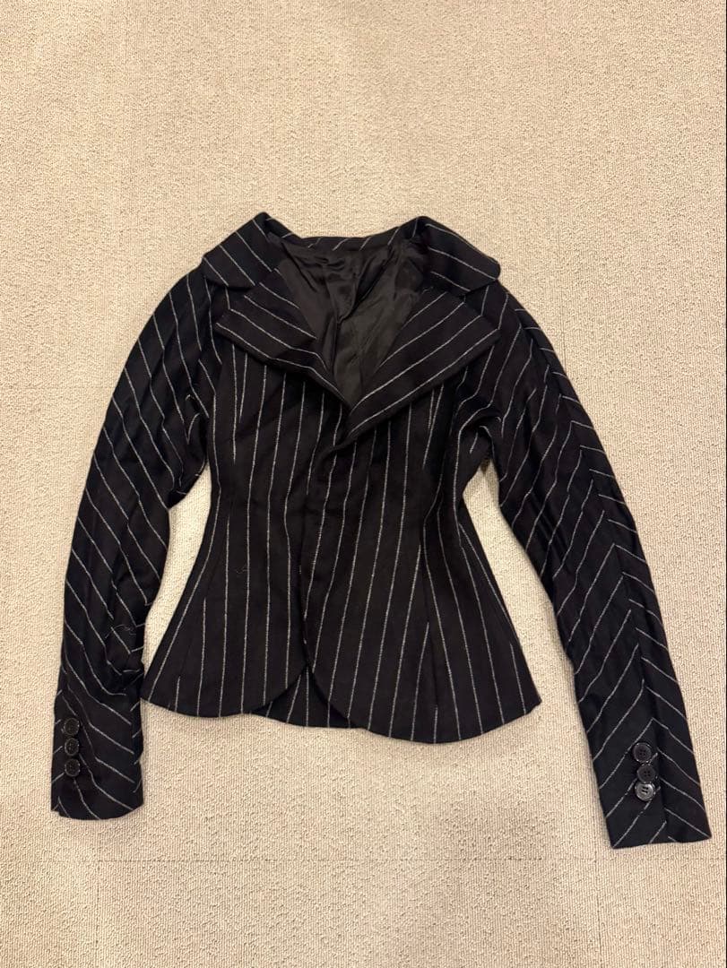 Maison Margiela ブラックストライプ テーラードジャケット