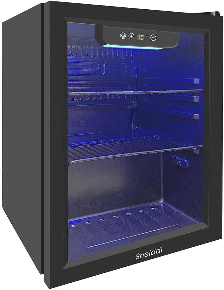 小型冷蔵庫 48L コンプレッサー式 透明ガラスドア 静音 省エネ 一人暮らし