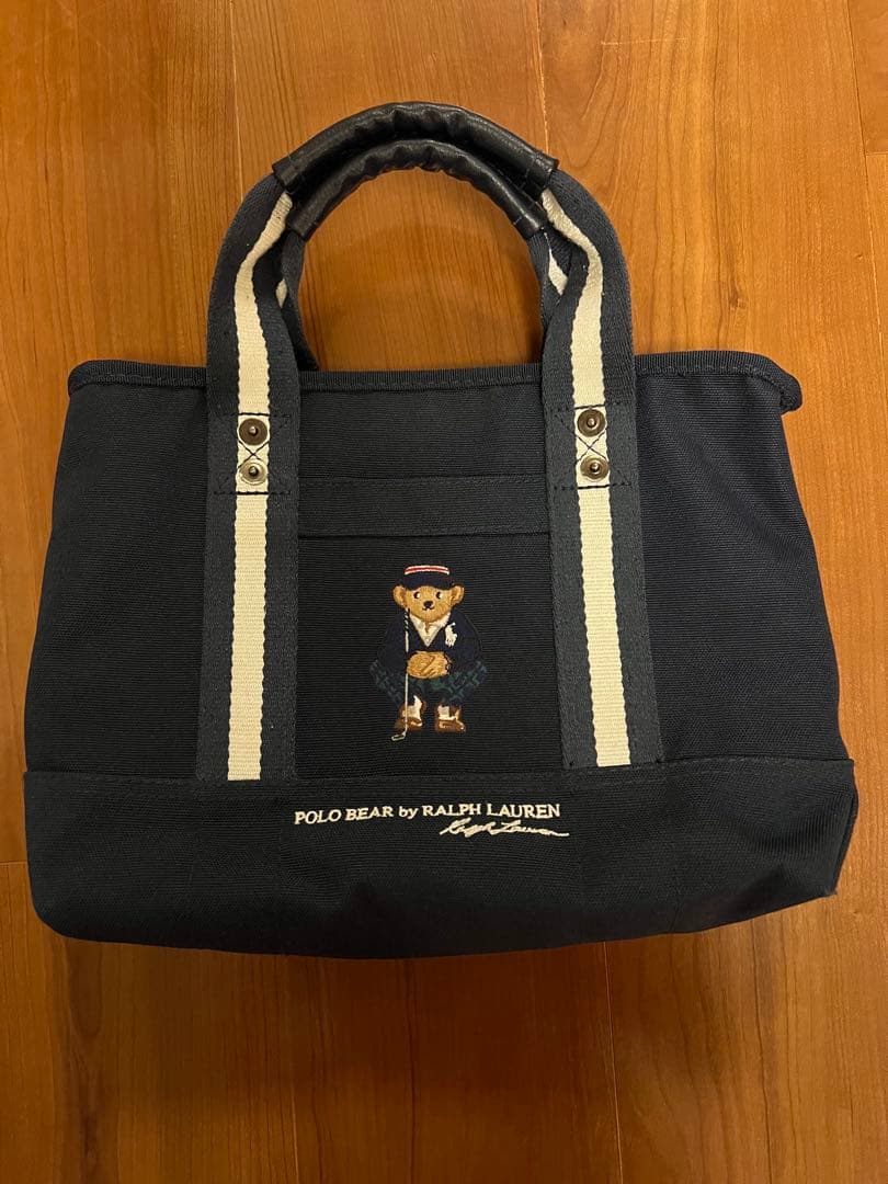 さらし　ポロラルフローレン　ベア　ラウンドバッグ
