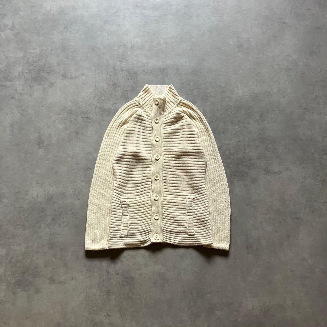 トップス 00s emporio armani wool rib knit jacket