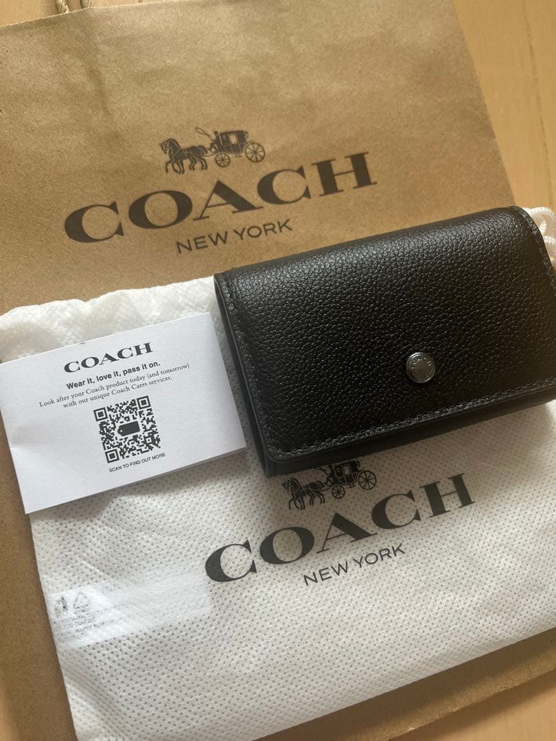 値下げ中！新品未使用 COACH コーチ　キーケース ブラック