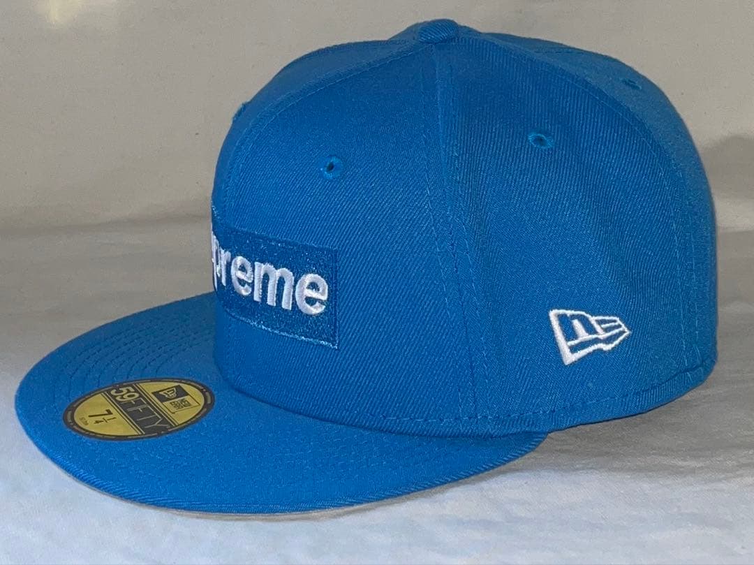 supreme Money Box Logo New Era 7 1/4 ブルー