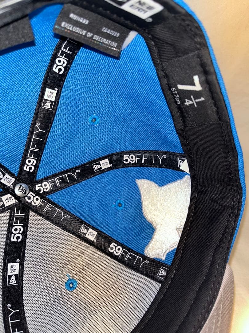 supreme Money Box Logo New Era 7 1/4 ブルー