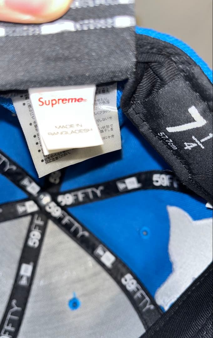 supreme Money Box Logo New Era 7 1/4 ブルー